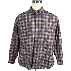Eddie Bauer Maroon Plaid Shirt (XL)